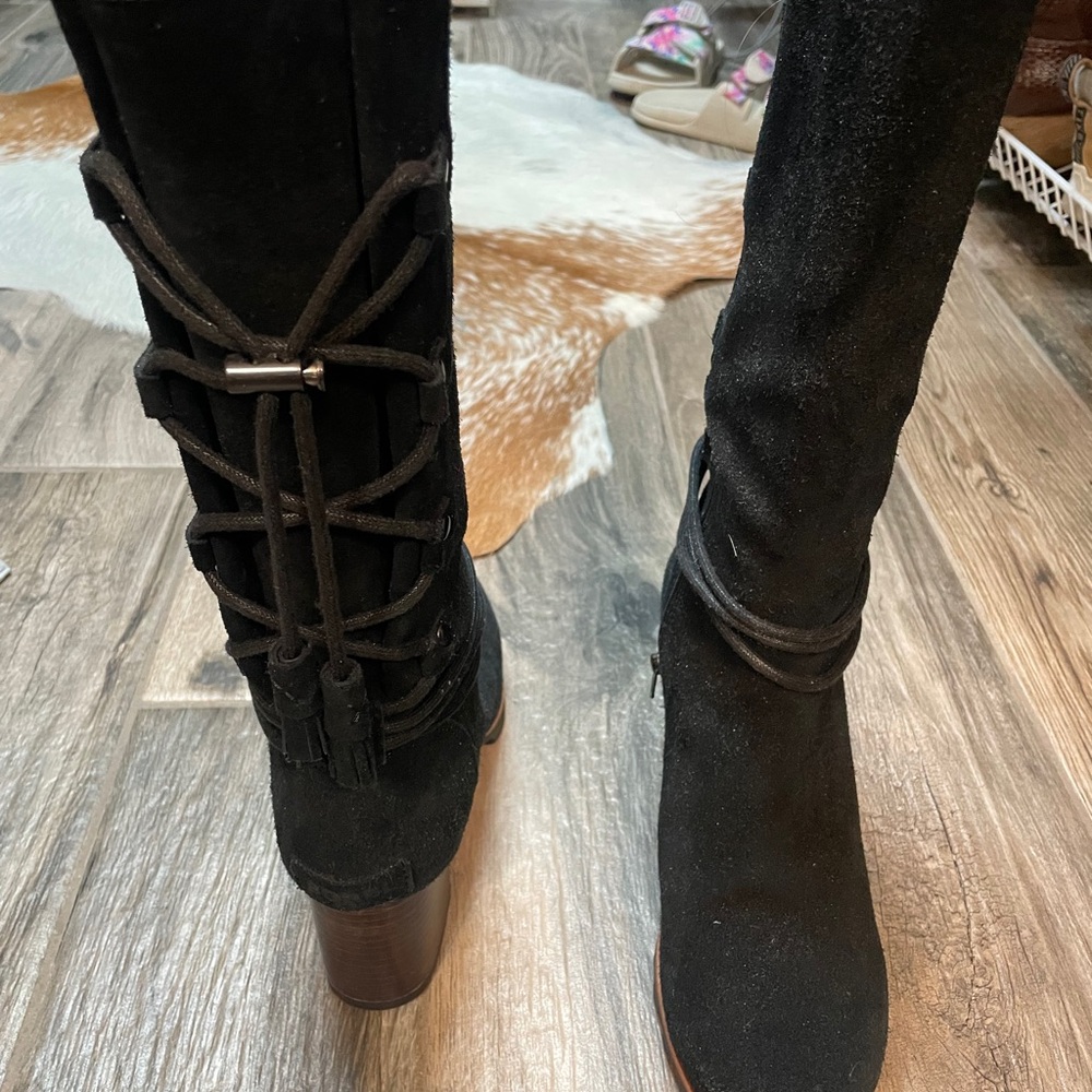 Women's Black Suede Boots
